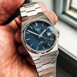 Tissot Prx Silver Textured Blue Dial Japanese Quartz Machine