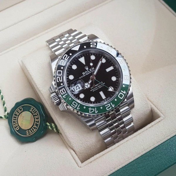 Rolex Gmt Master 2 Sprite Left Handed Black Dial Jubilee Strap - Image 2
