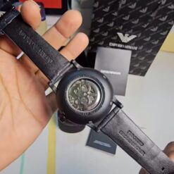 Alternative view of Armani Black Leather Automatic Watch