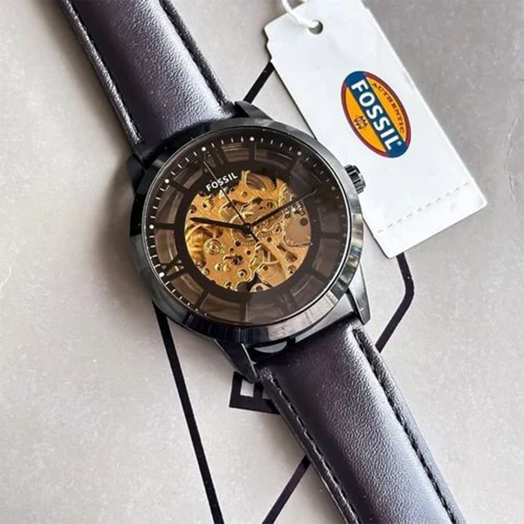 Fossil Brown Leather Automatic Watch - Image 3