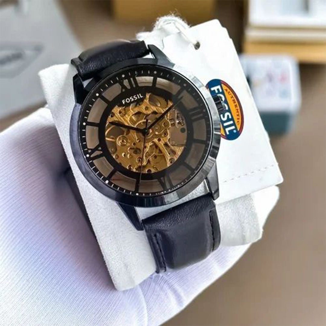 Fossil Brown Leather Automatic Watch - Image 2