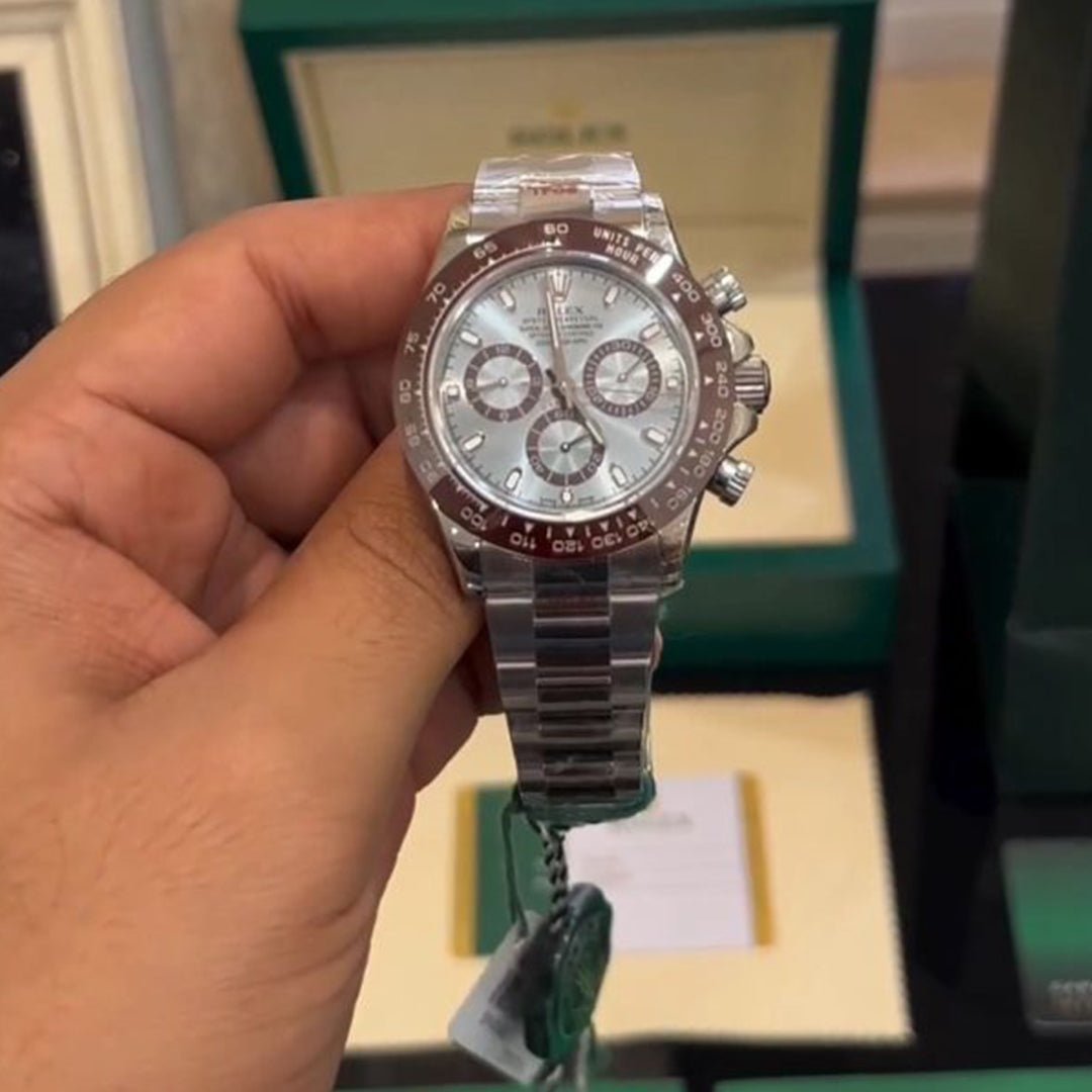 Rolex Daytona Platinum Ice Metal Virat Kholi Watch - Image 7