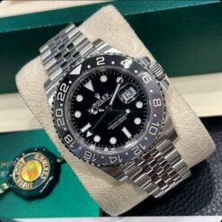 Alternative view of Rolex Gmt Master 2 Black Grey Jubilee Strap