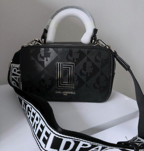 Karl Lagerfeld Paris Simone Camera Sling Bag With Box DustBag SlingBelt - Image 2