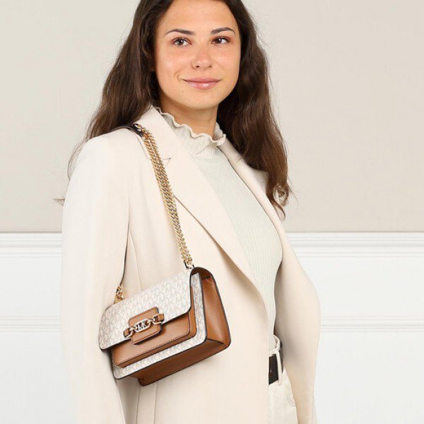 Michael Kors MK Heather Logo Shoulder Bag With Box & Dust Bag - Image 2