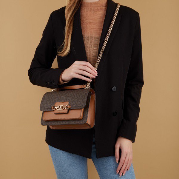 Michael_Kors MK Heather Logo Shoulder Bag With Box & Dust Bag - Image 2