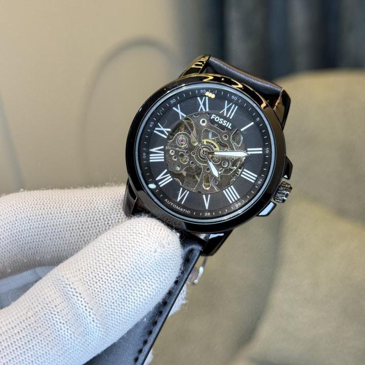 Fossil Grant Leather Full Black Limited Edition Watch - Image 4