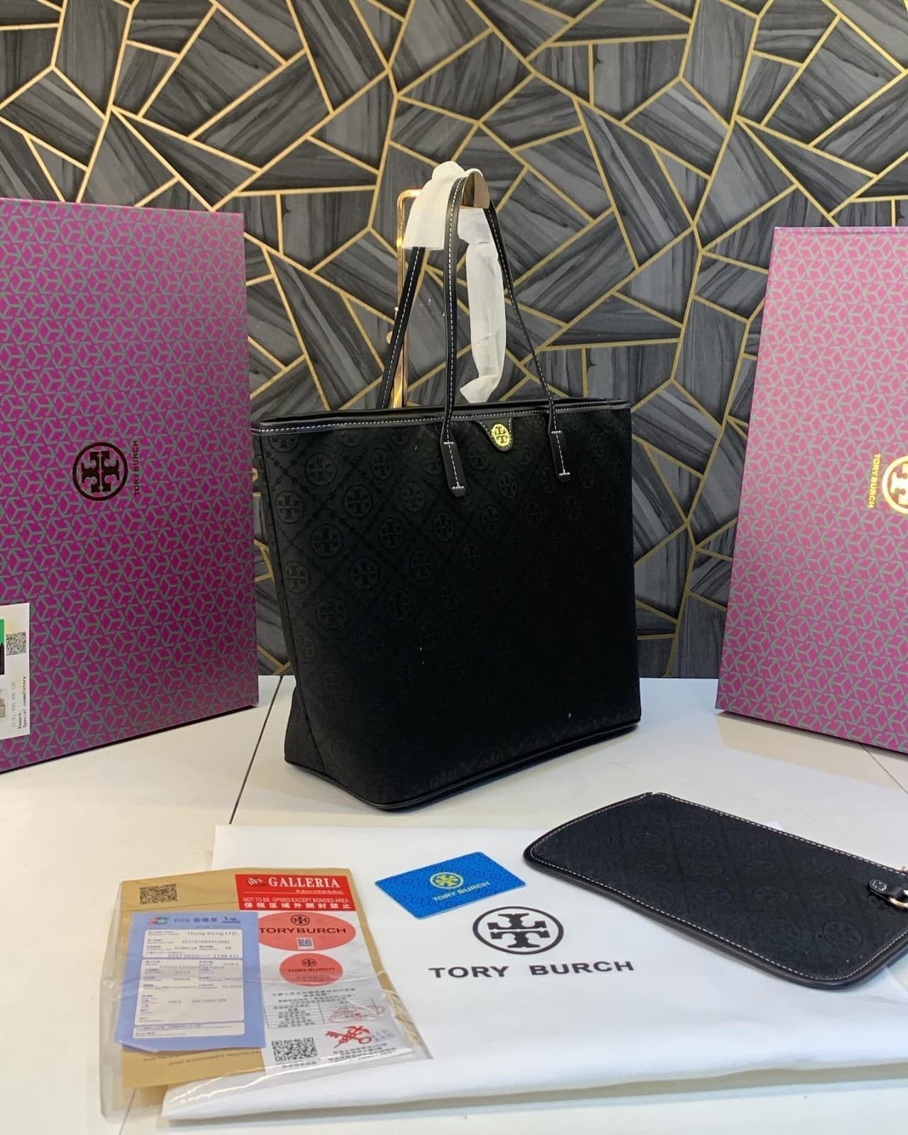 tory-burch-t-monogram-tote-with-og-box - Image 2