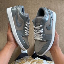 Alternative view of NIK.E AIR JORDAN 1 LOW SE MEDIUM GREY COOL