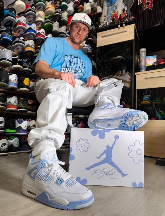 Nik ee Air Jordan 4 Forget Me Not - Image 5
