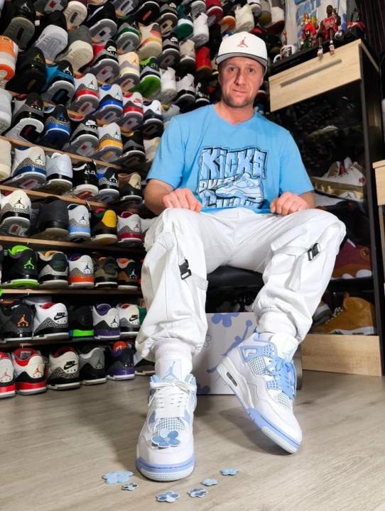 Nik ee Air Jordan 4 Forget Me Not - Image 4