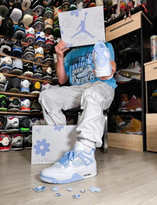 Nik ee Air Jordan 4 Forget Me Not - Image 3