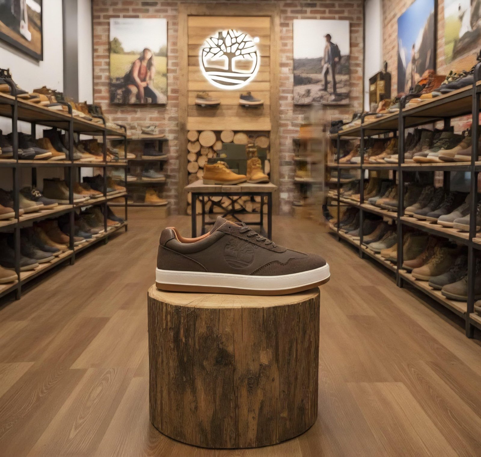 TIMBERLAND BROWN WHITE LEATHER SNEAKER 2025 - Image 5