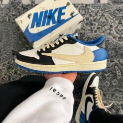 Jordan 1 Low Fragment X Travis Scott With Plastic Packing Semi UA 514