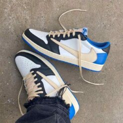 Alternative view of Jordan 1 Low Fragment X Travis Scott With Plastic Packing Semi UA 514