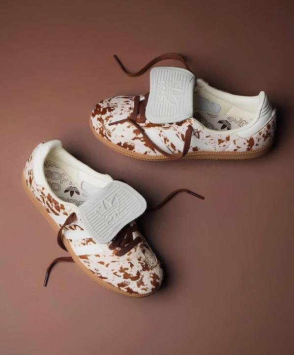 Adiddas SambaCow Print Brown White - Image 3