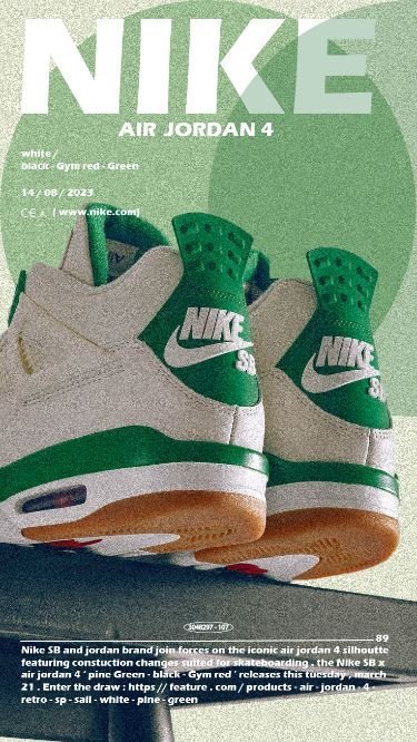 SB x Air Jordan 4 Retro SP Pine Green - Image 3