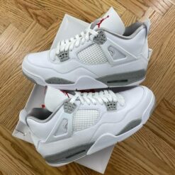 Alternative view of Air Jordan 4 Retro White Oreo
