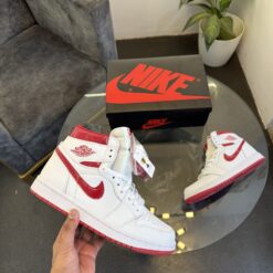 Alternative view of Air jordan 1 retro high OG metallic red