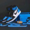 Nikee jordan 1 Unc Toe SEMI UA with extra lace