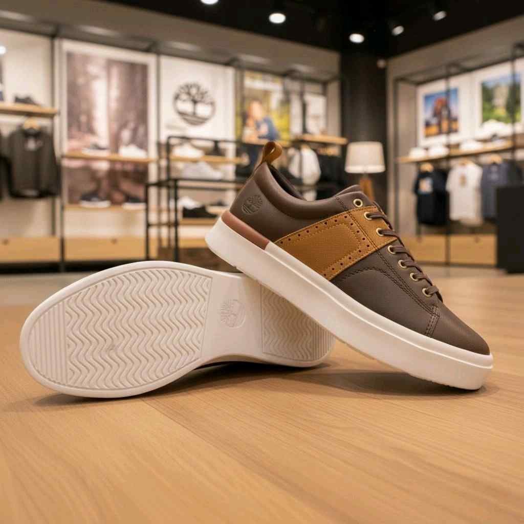 Timberland Brown Tan Leather Sneaker 0011 - Image 5