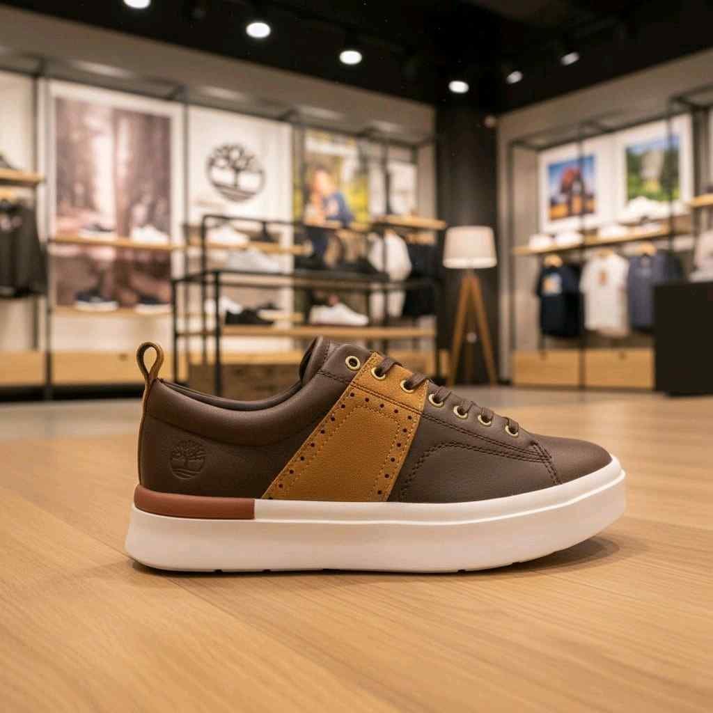 Timberland Brown Tan Leather Sneaker 0011 - Image 4
