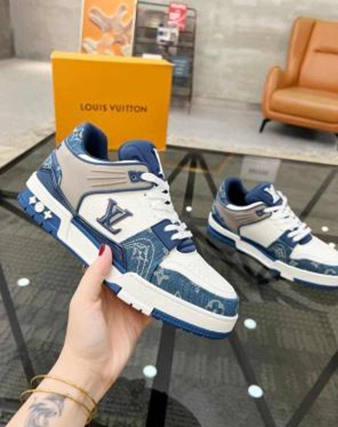 Louis_Vuitton Trainer Denim Blue (333 - Image 4