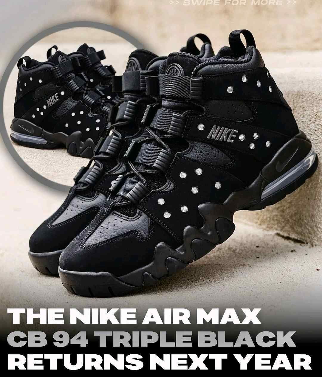 Nikee Airmax Triple Black Cb 94 barkely 428 - Image 4