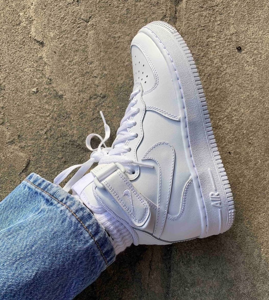 Nik.e Air Force 1 Mid Leather White