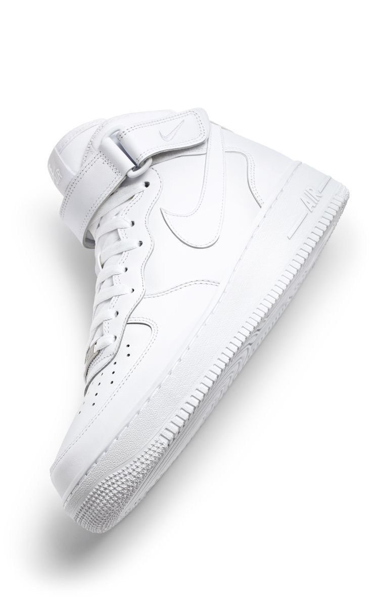 Nik.e Air Force 1 Mid Leather White - Image 3