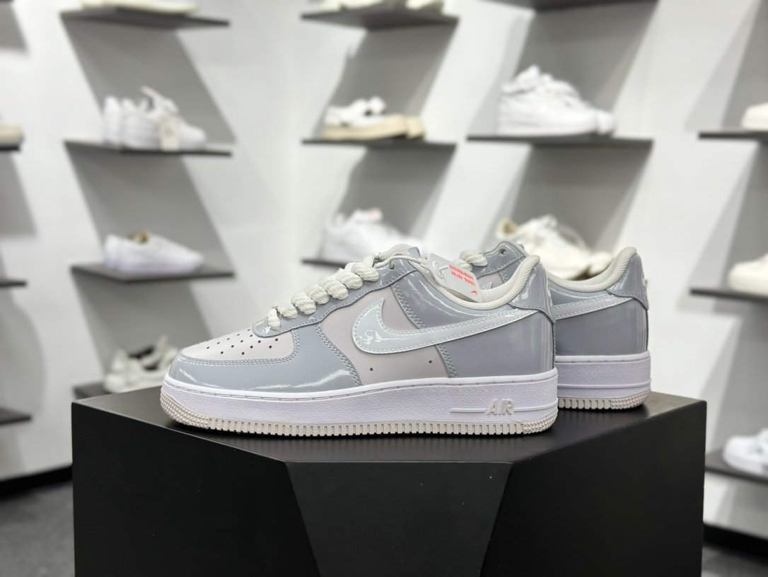 Nikee Air Force 1 07 Lv8 Wolf Grey - Image 4