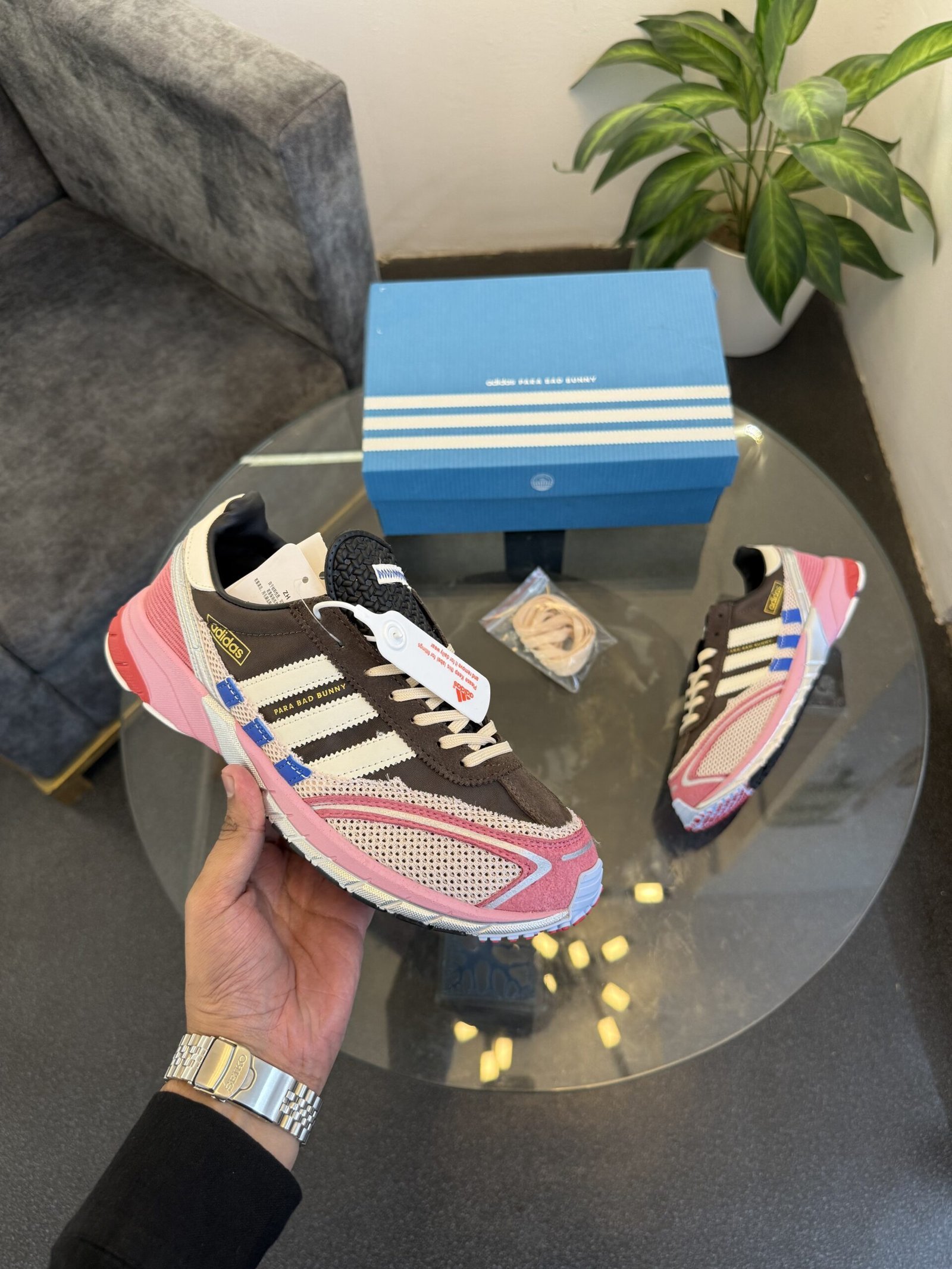 Bad bunny x adida s para adizero SL72 brown clear pink - Image 2