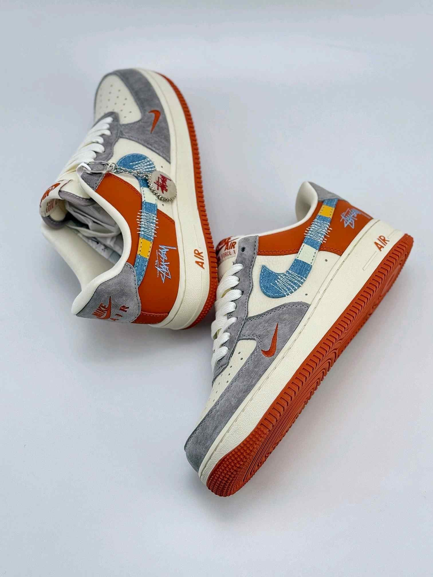 Nikee Air Force 1 Low 07 x Stussy Orange - Image 8