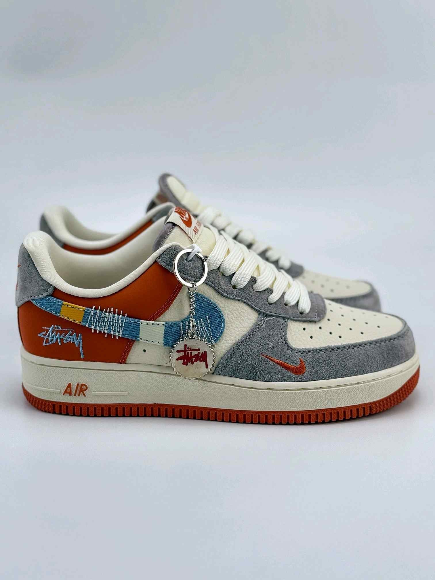 Nikee Air Force 1 Low 07 x Stussy Orange - Image 7