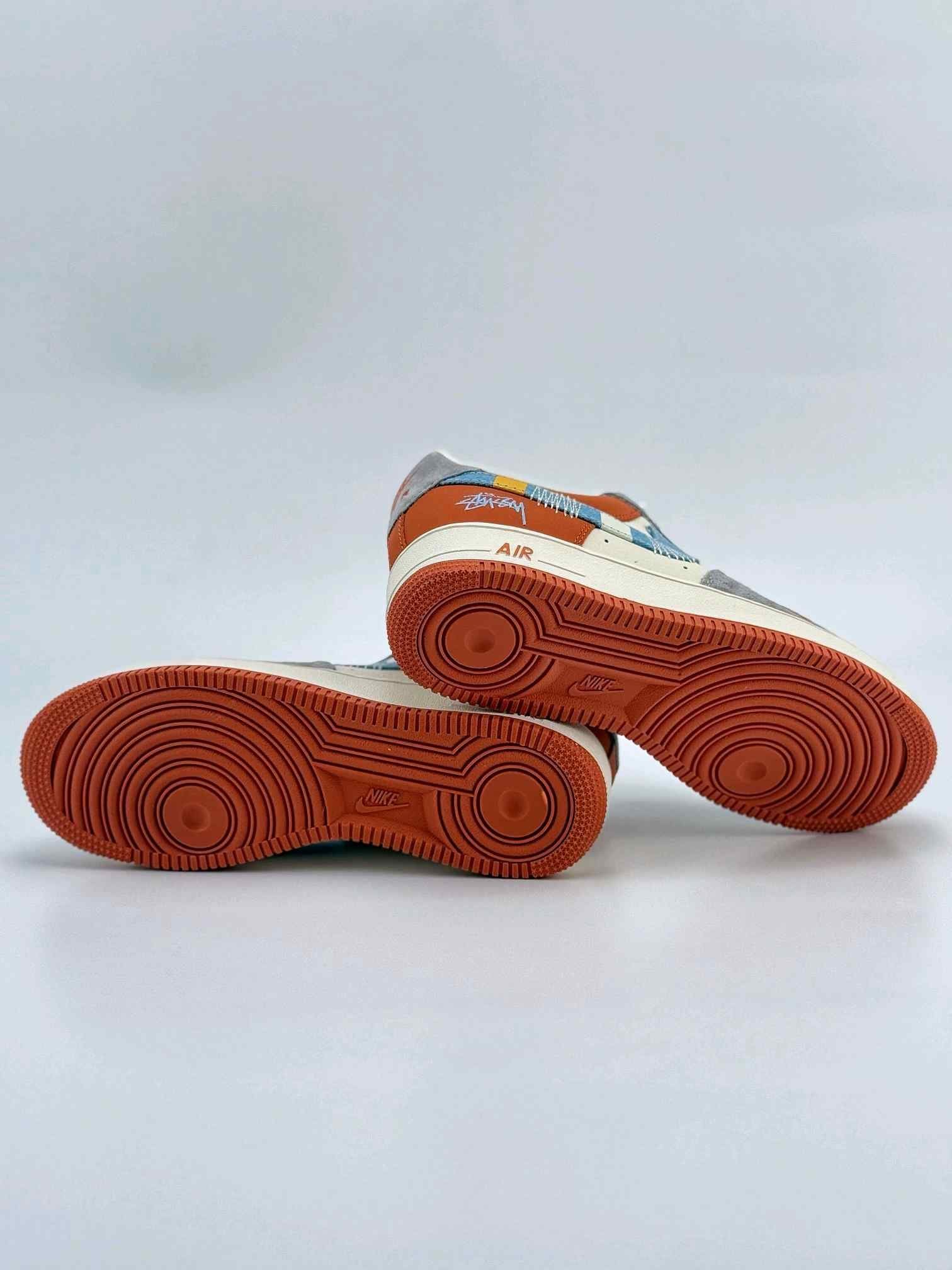 Nikee Air Force 1 Low 07 x Stussy Orange - Image 5