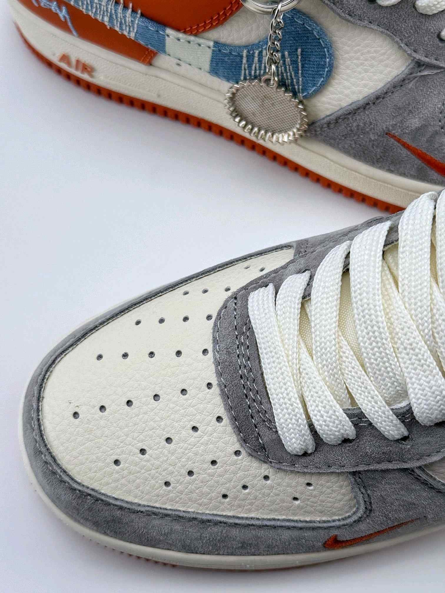Nikee Air Force 1 Low 07 x Stussy Orange - Image 3