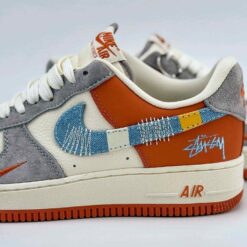 Alternative view of Nikee Air Force 1 Low 07 x Stussy Orange