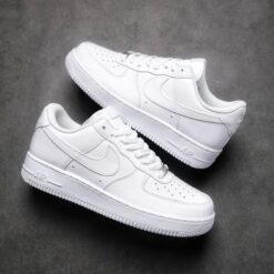 Alternative view of Nik.e Air Force 1 Leather UA Quality With EXtra Bottle Lace Keychain Dust Bag & Og Box