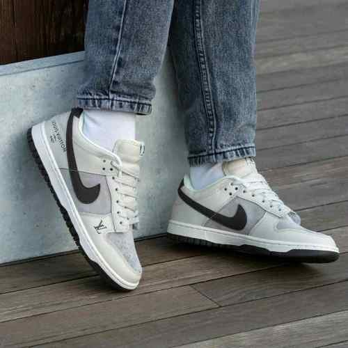 Nikee SB Dunk Low X Louiss Vuitton Gray 441 - Image 5