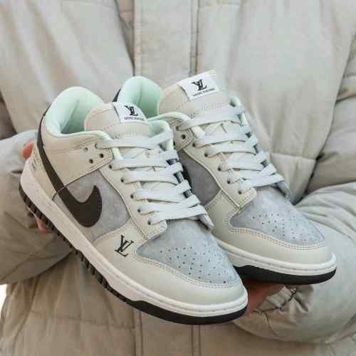 Nikee SB Dunk Low X Louiss Vuitton Gray 441 - Image 4