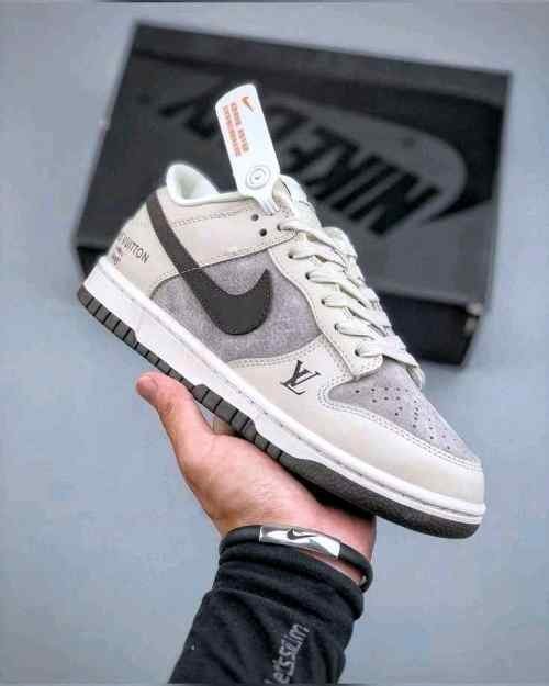 Nikee SB Dunk Low X Louiss Vuitton Gray 441 - Image 3