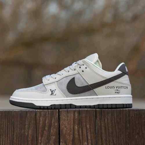 Nikee SB Dunk Low X Louiss Vuitton Gray 441 - Image 2