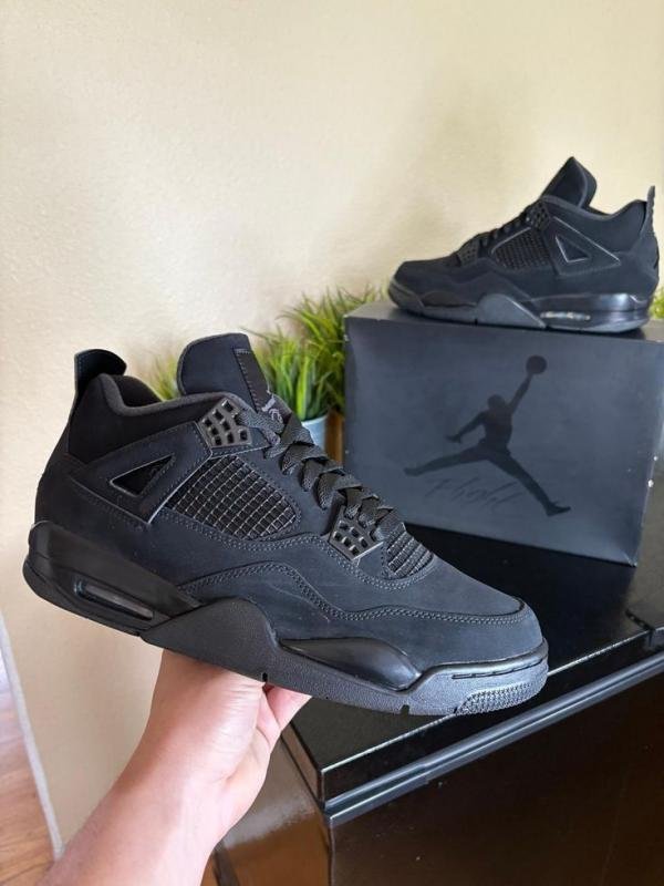 Jordan Retro 4 Black Cat Suede Semi Ua - Image 9