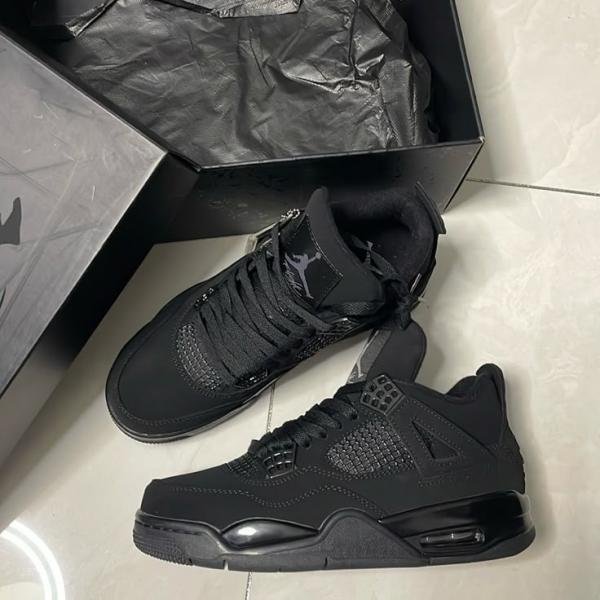 Jordan Retro 4 Black Cat Suede Semi Ua - Image 5