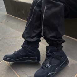 Alternative view of Jordan Retro 4 Black Cat Suede Semi Ua
