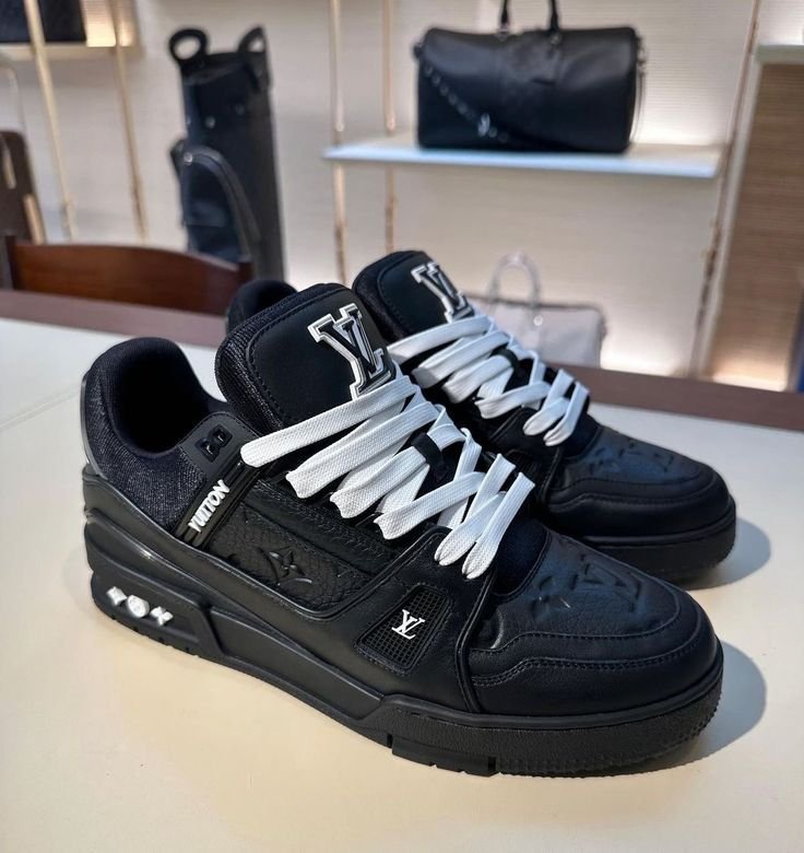 Louis Vuittoon Trainer Black Embossed Monogram - Image 4