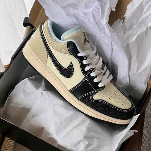 Nikee Air Jordan 1 Low Coconut Milk Black