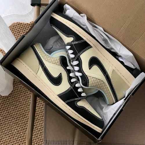 Nikee Air Jordan 1 Low Coconut Milk Black - Image 3