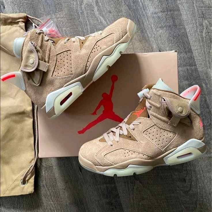 Travis Scott x Air Jordan 6 AJ6 - British Khaki - Image 5