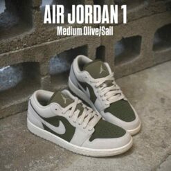 nikee Air Jordan1 Low Medium Olive
